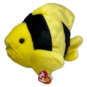 🐠 TY Beanie Buddies Bubbles the Fish (1998) - Large Plush